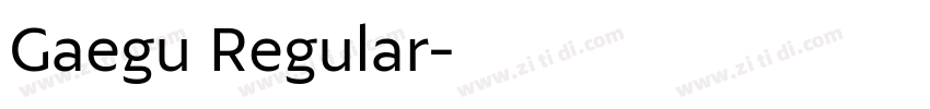 Gaegu Regular字体转换